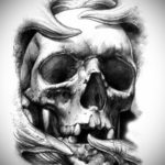 эскиз тату черные черепа 17.09.2019 №007 - black skull tattoo sketch - tatufoto.com