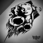эскиз тату черные черепа 17.09.2019 №009 - black skull tattoo sketch - tatufoto.com