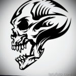эскиз тату черные черепа 17.09.2019 №013 - black skull tattoo sketch - tatufoto.com