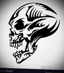 эскиз тату черные черепа 17.09.2019 №013 - black skull tattoo sketch - tatufoto.com