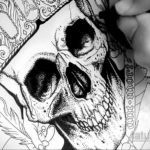 эскиз тату черные черепа 17.09.2019 №014 - black skull tattoo sketch - tatufoto.com