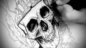 эскиз тату черные черепа 17.09.2019 №014 - black skull tattoo sketch - tatufoto.com