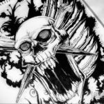 эскиз тату черные черепа 17.09.2019 №015 - black skull tattoo sketch - tatufoto.com