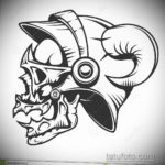 эскиз тату черные черепа 17.09.2019 №016 - black skull tattoo sketch - tatufoto.com