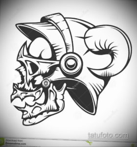 эскиз тату черные черепа 17.09.2019 №016 - black skull tattoo sketch - tatufoto.com