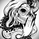 эскиз тату черные черепа 17.09.2019 №017 - black skull tattoo sketch - tatufoto.com