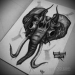 эскиз тату черные черепа 17.09.2019 №019 - black skull tattoo sketch - tatufoto.com
