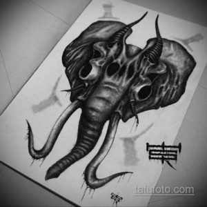эскиз тату черные черепа 17.09.2019 №019 - black skull tattoo sketch - tatufoto.com