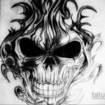 эскиз тату черные черепа 17.09.2019 №020 - black skull tattoo sketch - tatufoto.com