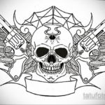 эскиз тату черные черепа 17.09.2019 №023 - black skull tattoo sketch - tatufoto.com
