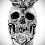 эскиз тату черные черепа 17.09.2019 №024 - black skull tattoo sketch - tatufoto.com