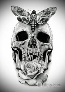эскиз тату черные черепа 17.09.2019 №024 - black skull tattoo sketch - tatufoto.com