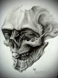 эскиз тату черные черепа 17.09.2019 №025 - black skull tattoo sketch - tatufoto.com