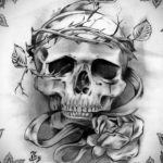 эскиз тату черные черепа 17.09.2019 №026 - black skull tattoo sketch - tatufoto.com