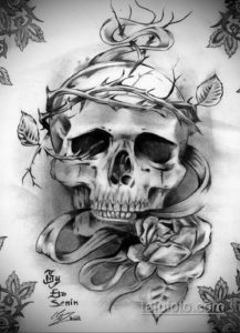 эскиз тату черные черепа 17.09.2019 №026 - black skull tattoo sketch - tatufoto.com