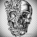эскиз тату черные черепа 17.09.2019 №027 - black skull tattoo sketch - tatufoto.com
