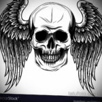 эскиз тату черные черепа 17.09.2019 №028 - black skull tattoo sketch - tatufoto.com
