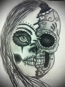 эскиз тату черные черепа 17.09.2019 №029 - black skull tattoo sketch - tatufoto.com