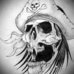 эскиз тату черные черепа 17.09.2019 №030 - black skull tattoo sketch - tatufoto.com