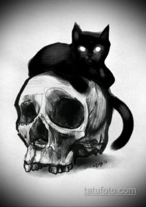 эскиз тату черные черепа 17.09.2019 №031 - black skull tattoo sketch - tatufoto.com