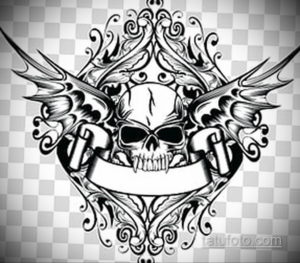 эскиз тату черные черепа 17.09.2019 №035 - black skull tattoo sketch - tatufoto.com