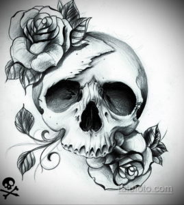 эскиз тату черные черепа 17.09.2019 №036 - black skull tattoo sketch - tatufoto.com