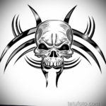 эскиз тату черные черепа 17.09.2019 №037 - black skull tattoo sketch - tatufoto.com