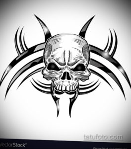 эскиз тату черные черепа 17.09.2019 №037 - black skull tattoo sketch - tatufoto.com