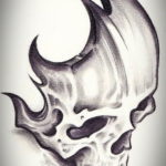 эскиз тату черные черепа 17.09.2019 №039 - black skull tattoo sketch - tatufoto.com