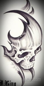 эскиз тату черные черепа 17.09.2019 №039 - black skull tattoo sketch - tatufoto.com