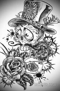 эскиз тату черные черепа 17.09.2019 №041 - black skull tattoo sketch - tatufoto.com