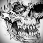 эскиз тату черные черепа 17.09.2019 №044 - black skull tattoo sketch - tatufoto.com
