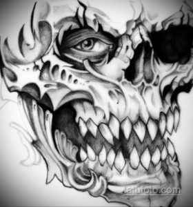 эскиз тату черные черепа 17.09.2019 №044 - black skull tattoo sketch - tatufoto.com