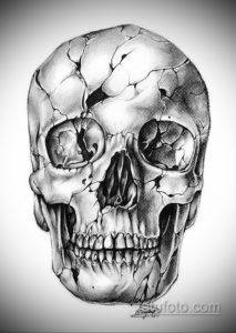 эскиз тату черные черепа 17.09.2019 №049 - black skull tattoo sketch - tatufoto.com