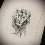 эскизы женских тату льва 14.09.2019 №013 - sketches of female lion tattoos - tatufoto.com