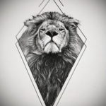 эскизы женских тату льва 14.09.2019 №023 - sketches of female lion tattoos - tatufoto.com