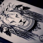 эскизы женских тату льва 14.09.2019 №028 - sketches of female lion tattoos - tatufoto.com