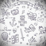 эскизы маленьких тату надписи 14.09.2019 №001 - sketches of small tattoo le - tatufoto.com