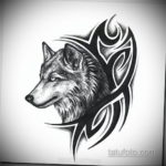 эскизы тату женские волк 14.09.2019 №005 - female wolf tattoo sketches - tatufoto.com