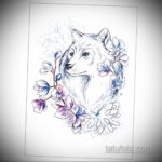 эскизы тату женские волк 14.09.2019 №013 - female wolf tattoo sketches - tatufoto.com