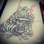 эскизы тату самурай череп 17.09.2019 №005 - Sketch Samurai Skull Tattoos - tatufoto.com