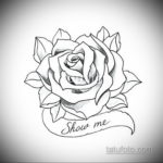эскизы тату цветка с надписью 14.09.2019 №002 - flower tattoo sketches with - tatufoto.com