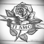 эскизы тату цветка с надписью 14.09.2019 №003 - flower tattoo sketches with - tatufoto.com