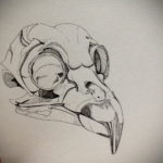 эскизы тату череп ворон 17.09.2019 №012 - Raven Skull Tattoo Sketches - tatufoto.com