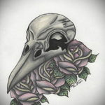 эскизы тату череп ворон 17.09.2019 №033 - Raven Skull Tattoo Sketches - tatufoto.com