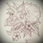 эскизы тату череп с цветами 17.09.2019 №042 - Skull tattoo sketches with flo - tatufoto.com