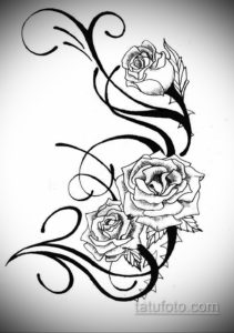 эскизы тату череп с цветами 17.09.2019 №047 - Skull tattoo sketches with flo - tatufoto.com