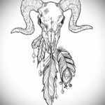эскизы тату черепа животных 17.09.2019 №001 - animal skull tattoo designs - tatufoto.com
