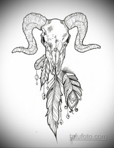 эскизы тату черепа животных 17.09.2019 №001 - animal skull tattoo designs - tatufoto.com