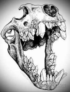 эскизы тату черепа животных 17.09.2019 №002 - animal skull tattoo designs - tatufoto.com